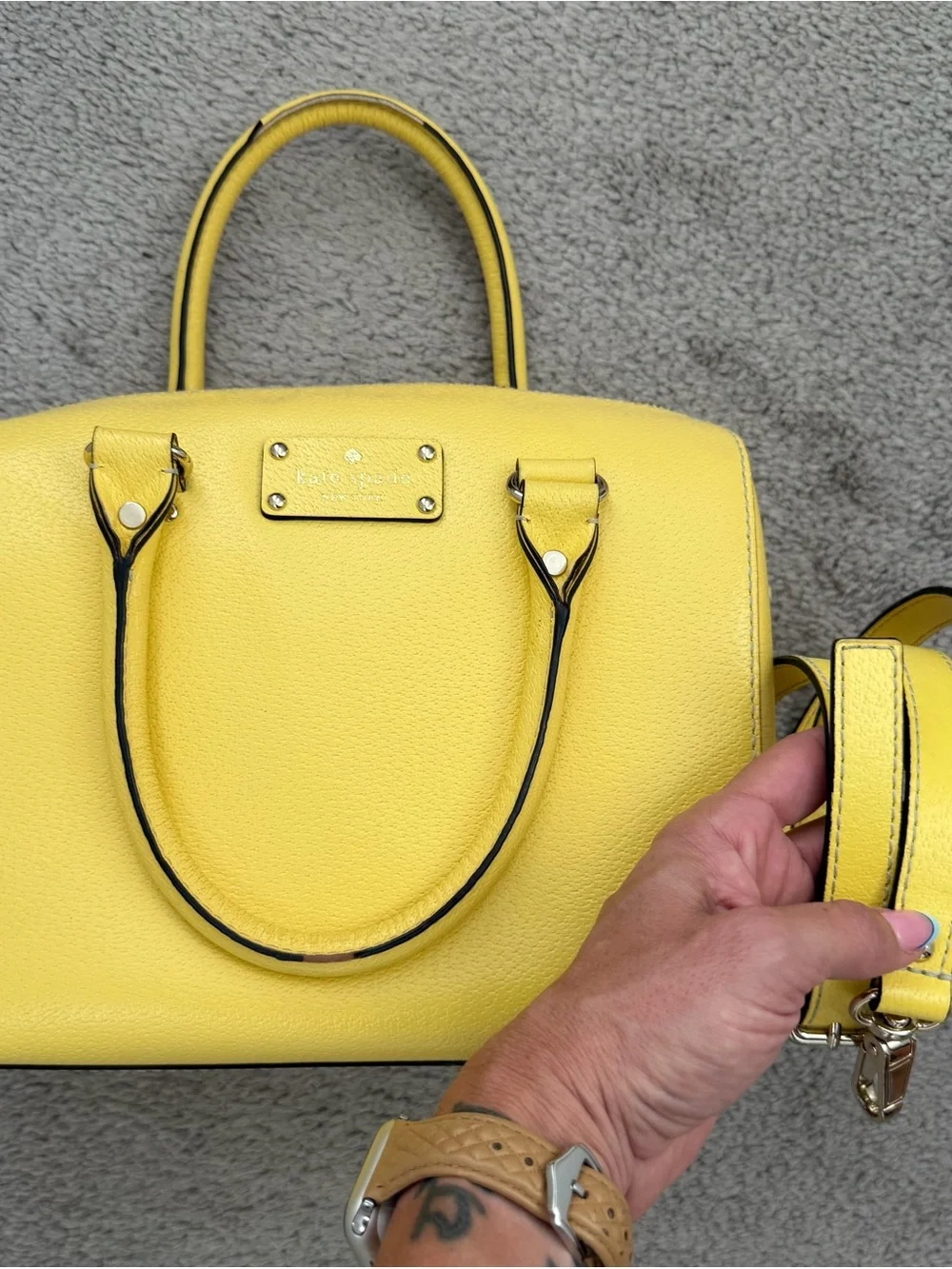 kate spade Yellow Leather Top-Handle Satchel